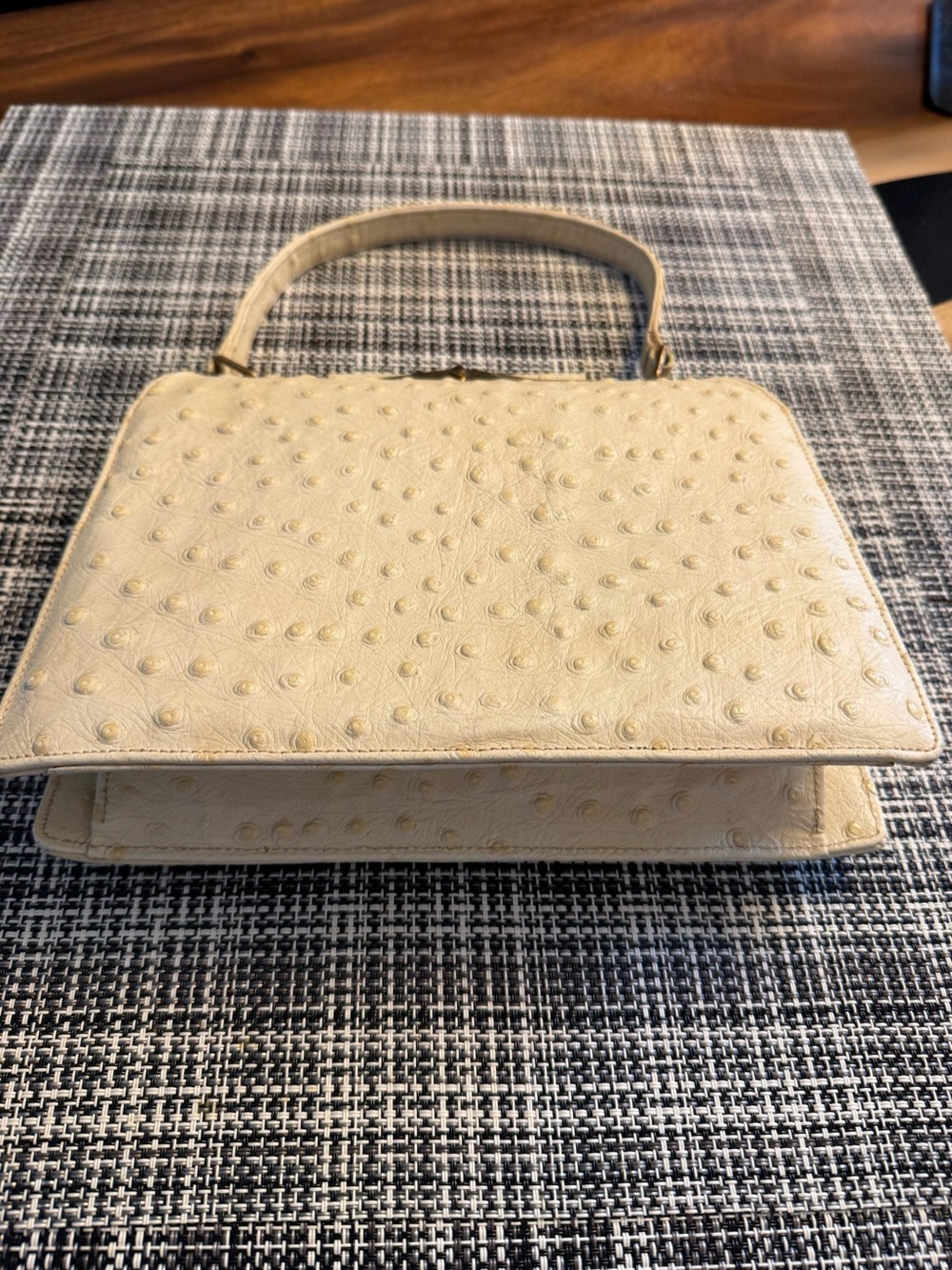 Mid Century Andrew Geller Bags Designed by Nicholas Reich Ostrich Handbag ✨ - Picture 4 of 12